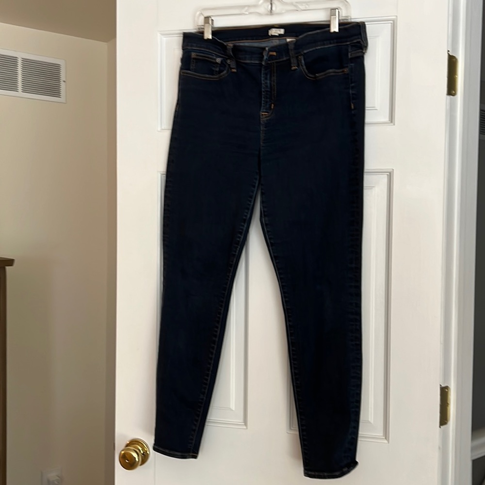 j crew straight leg blue jeans